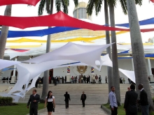 Apertura del arca contentiva del Acta de Independencia