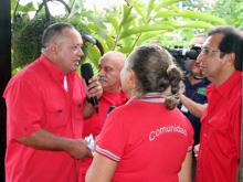 Cabello estuvo acompañado por el gobernador de la entidad