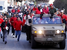 Recorrido del Comandante Chávez por sector Blandin, carretera vieja Caracas La Guaira