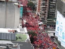 Concentración en apoyo al presidente Chávez