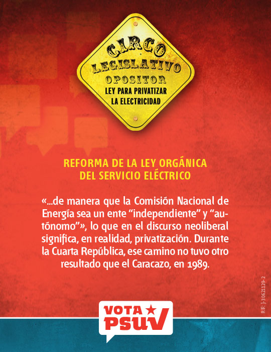 Ley para privatizar la electricidad