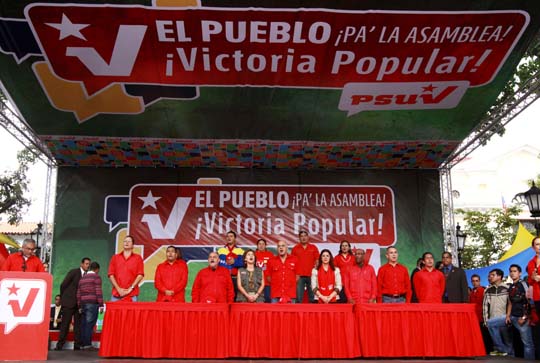 Proclamación de los diputados del PSUV por el Distrito Capital a la Asamblea Nacional