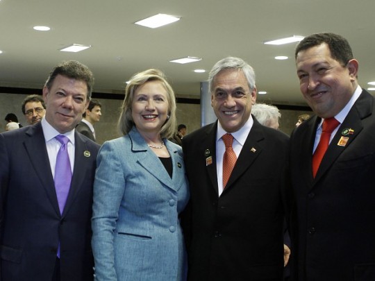 Encuentro cordial con varios líderes del hemisferio