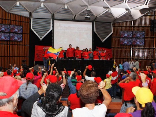 Dirigentes se reunieron en Parque Central para hacer un balance de las Jornadas de Activación de la Vanguardia del PSUV