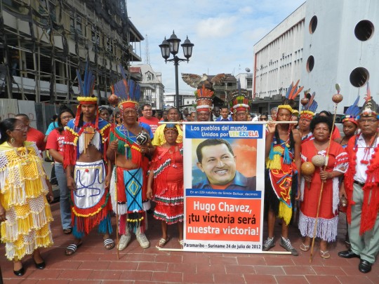 En Surinam los Pueblos indígenas manifestaron su apoyo al Comandante Chávez