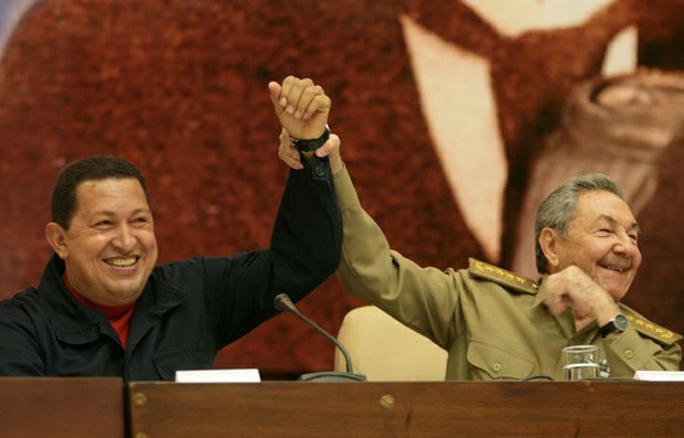 Foto de Chávez y Raúl