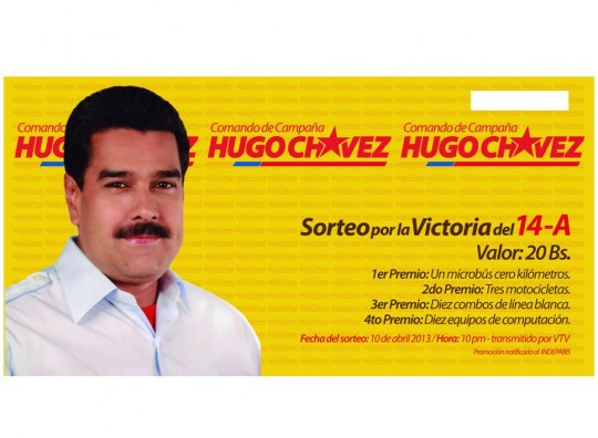 Ticket del sorteo.