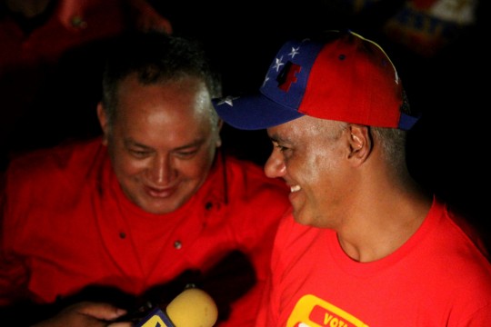 Diosdado Cabello y Jorge Rodríguez
