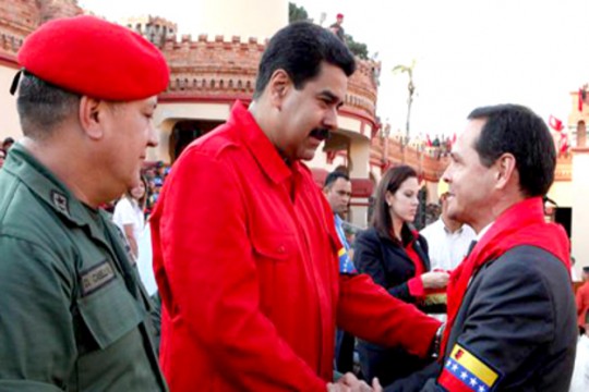 Diosdado Cabello, Nicolás Maduro y José Vielma Mora