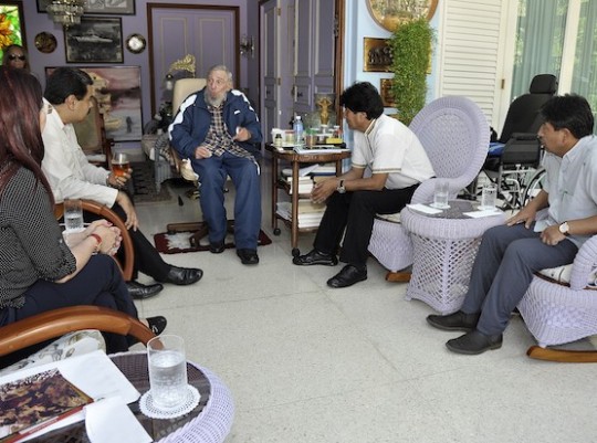 Fidel, Maduro y Evo