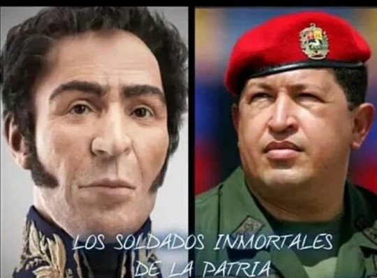 Bolívar y Chávez
