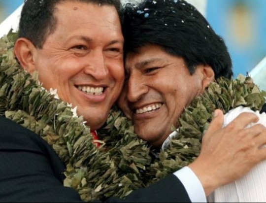 Evo Morales y Hugo Chávez