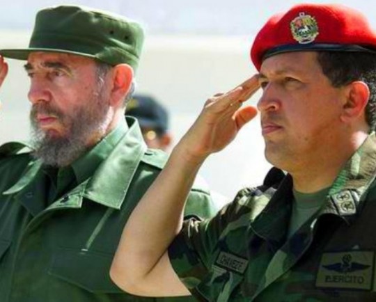 Chávez y Fidel 