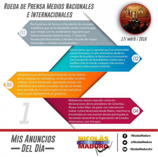 Rueda de prensa con medios nacionales e internacionales
