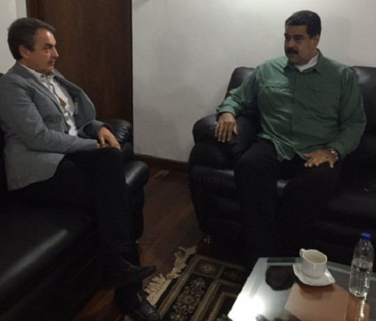 Maduro con Rodríguez Zapatero