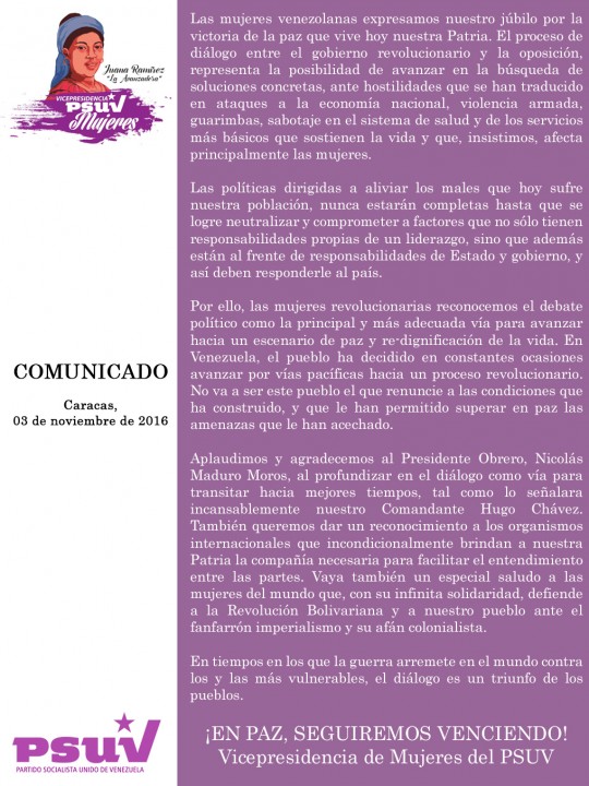 Comunicado diálogo