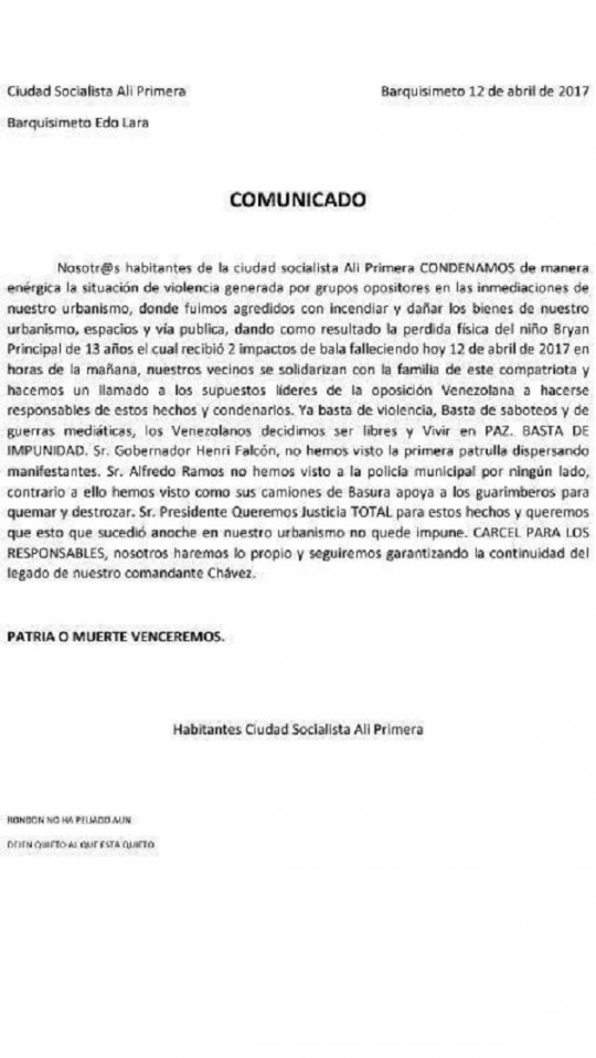 Comunicado