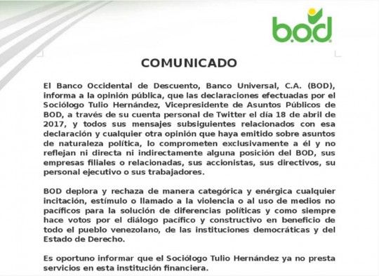 Comunicado