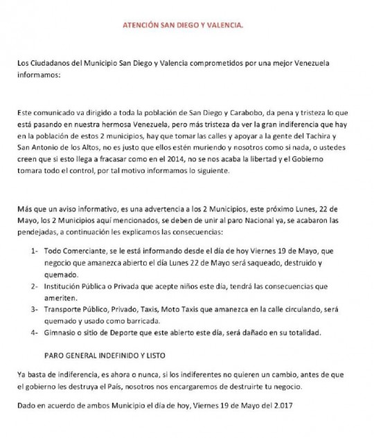 comunicado