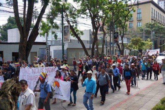 Movilizacion en Guatemala en respaldo a Venezuela1
