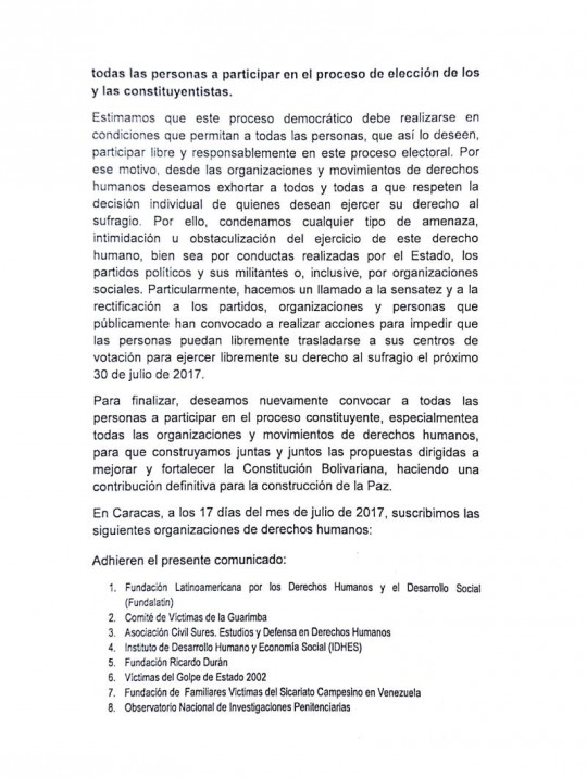 Comunicado 
