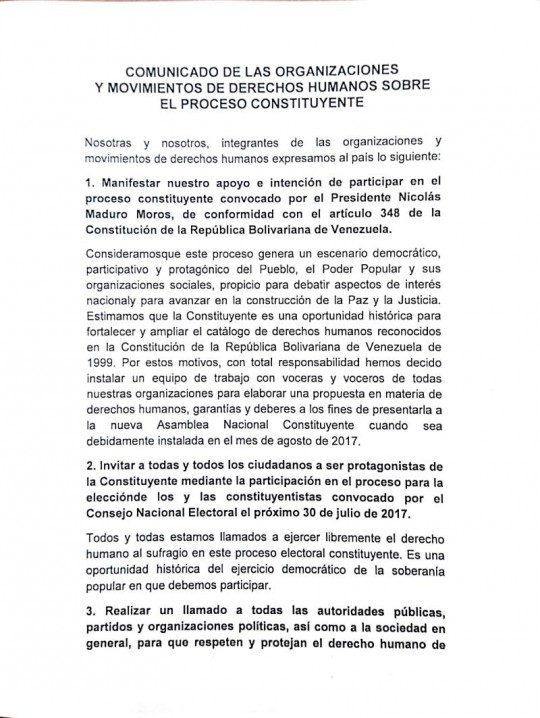 Comunicado
